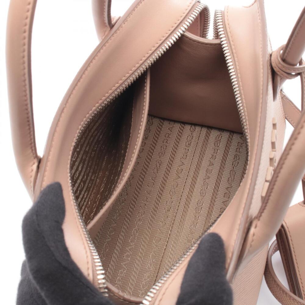 Prada CUIR Pink Handbag Leather Monochrome SAFFIANO